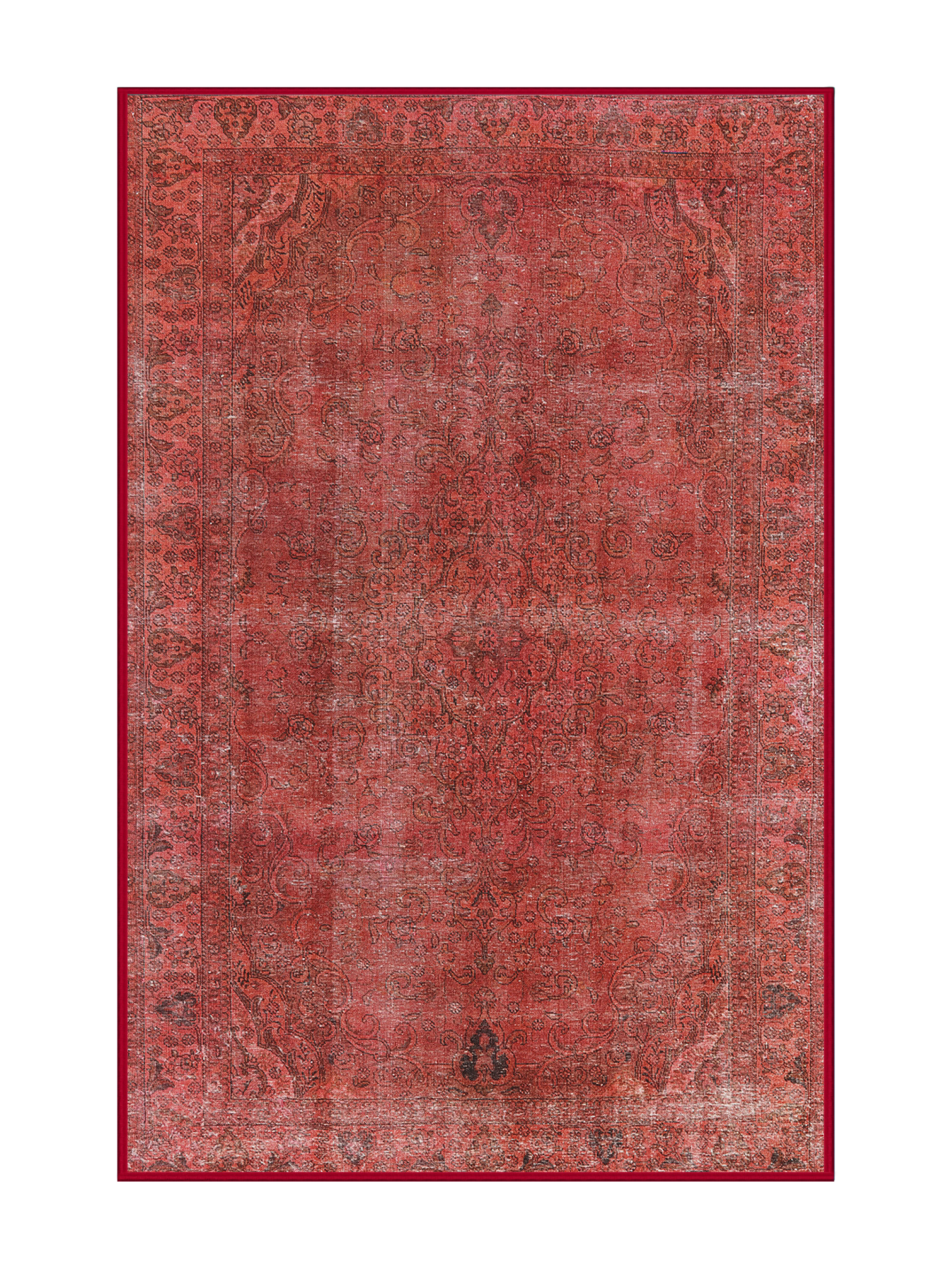 Bungalow Rose Espalda Oriental Wool Red Area Rug | Wayfair