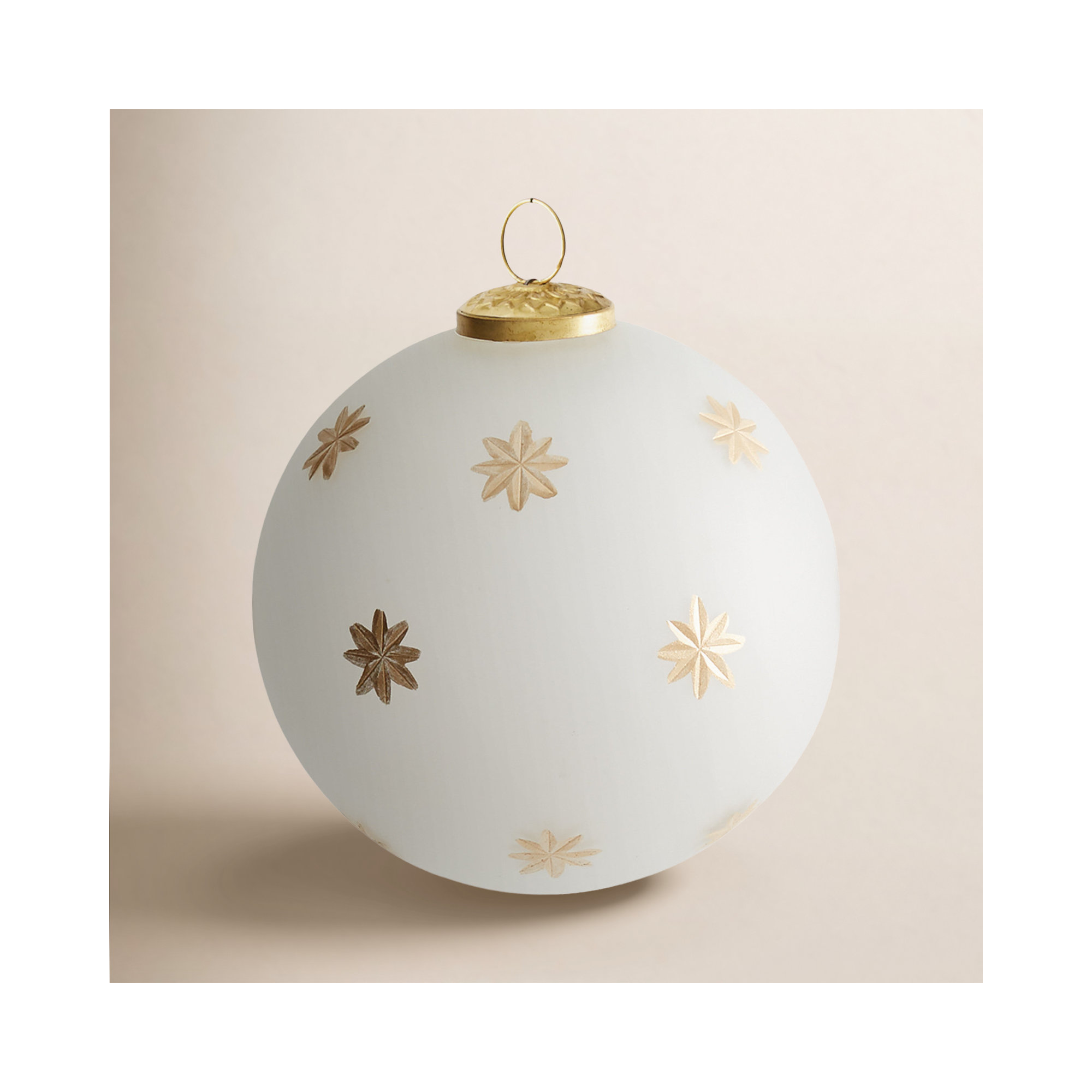 Stari North Star Ball Ornament, 6" H x 6" W x 6" D