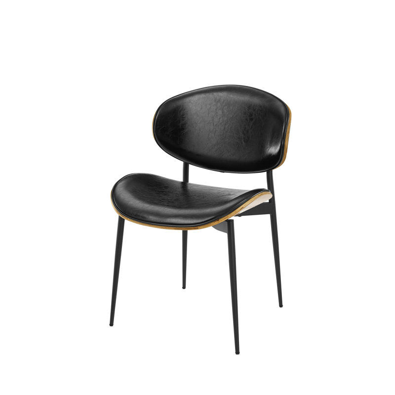 Schrader Upholstered Side Dining Chair, Black