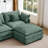 L-Shape Chenille Sectional Couches with Movable Ottoman-965963752