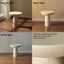 Fiberglass Mushroom-Shaped Accent Table-1834894399