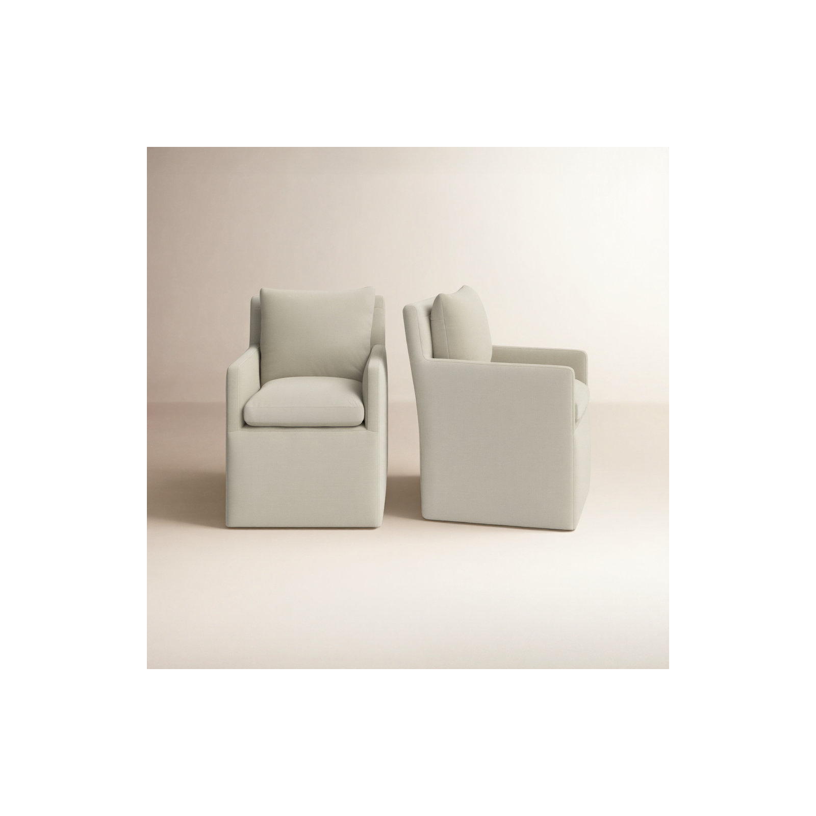Alayaa Upholstered Arm Chair, Bella Beach Performance Velvet