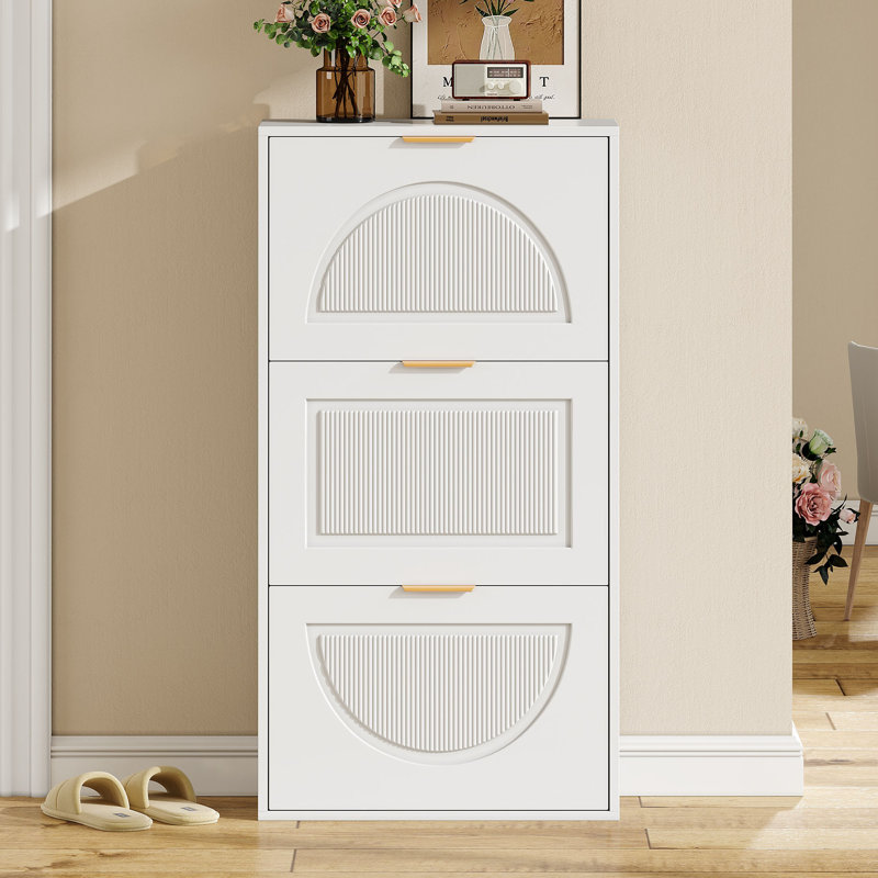Shoe Storage Cabinet, White