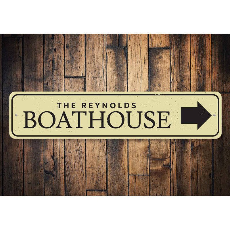 Enseigne bateau personnalisée, H 6 po x l 24 po x P 0,063 po