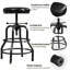 Upholstered Counter Stool with Metal Frame-1290382718