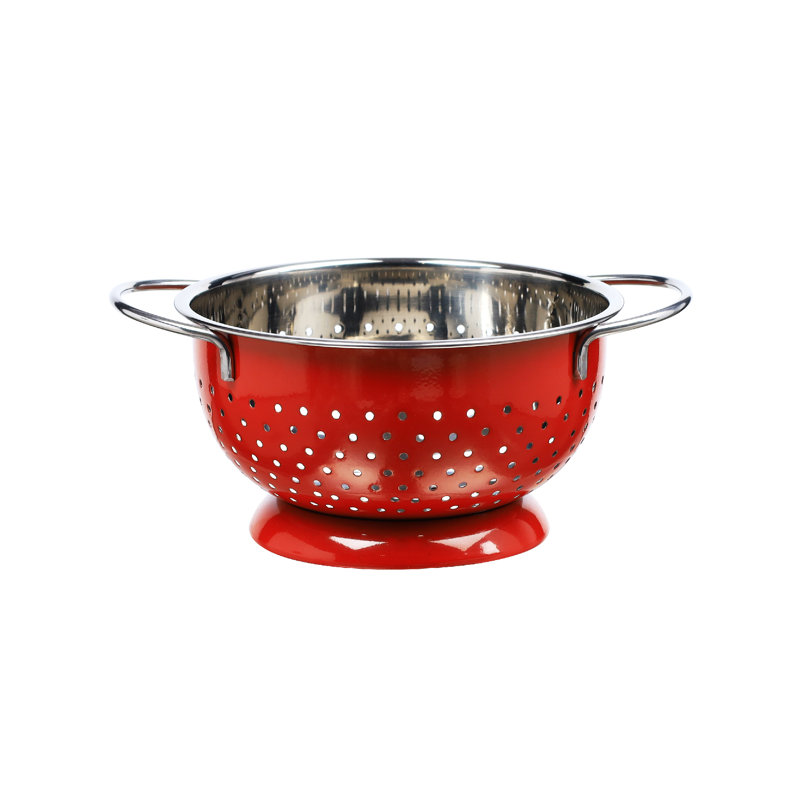 Buckingham Stainless Steel Colander, Red