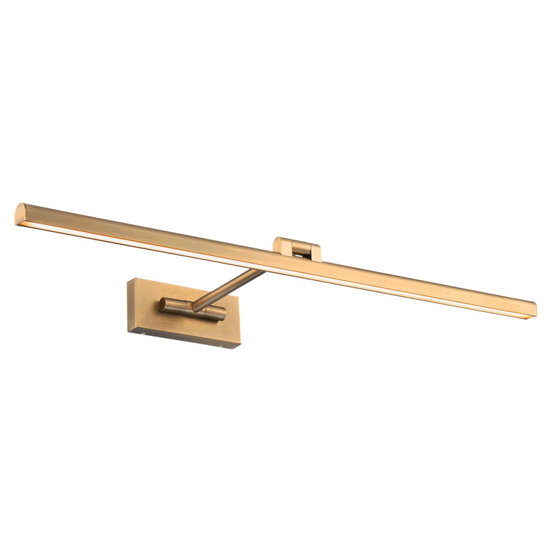Reed 25In LED Adjustable Picture Light 3000K In Black, 3" H x 11.4" W x 24.5" D, Aged Brass