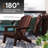 Outdoor Folding Adirondack Chair HIPS Oversized Plastic Adirondack Chair All Weather Patio Chair with Cup Holder Fire Pit Chair, Mahogany-878310268