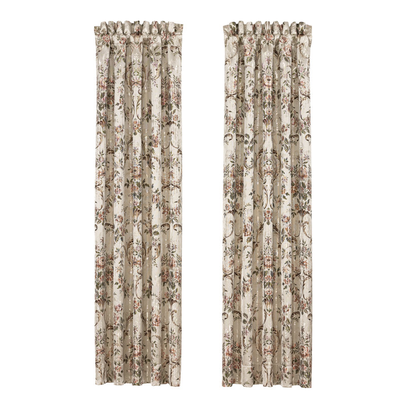 Pecora 84" Window Panel Pair Coral