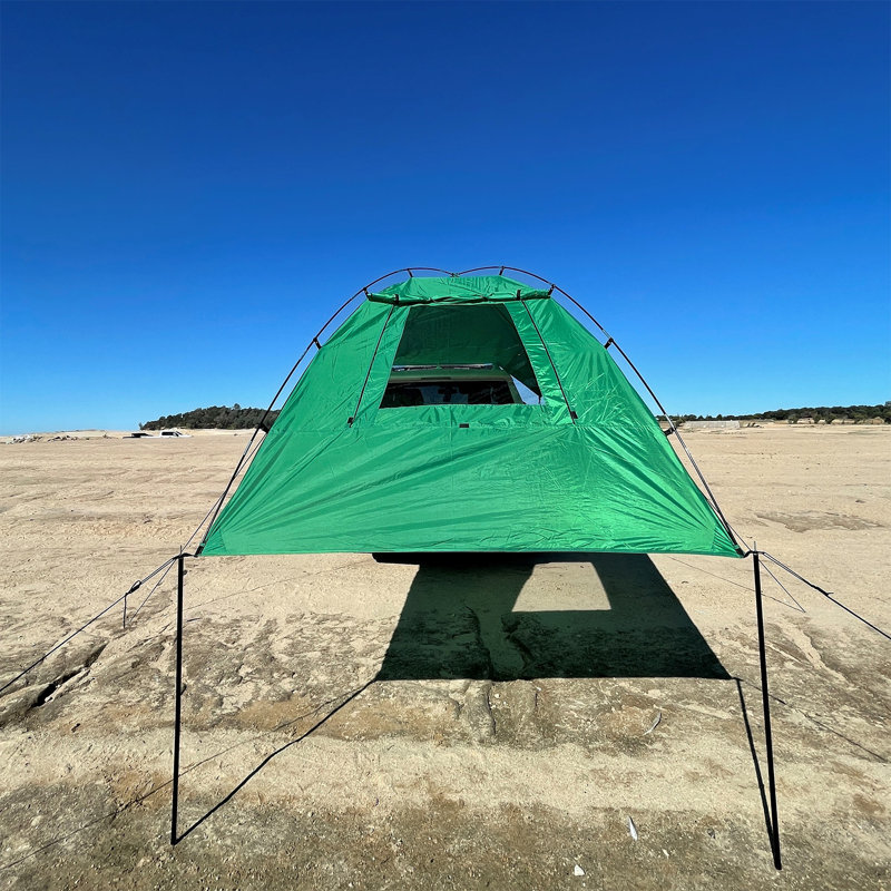 Kamp-Rite 79'' W x 79'' D Fabric Green Cover Retractable Trailer Awning