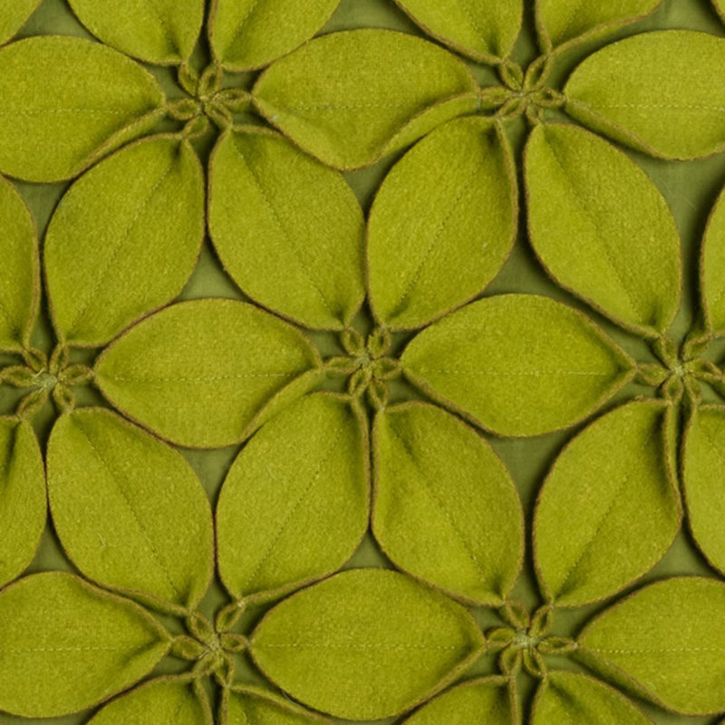 Coussin 18 "en coton orange, Vert lime
