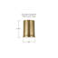 Mini luminaire encastré cylindrique encastré à DEL 5,5 po x 7,75 po en laiton vieilli avec diffuseur en verre blanc doux-124443935