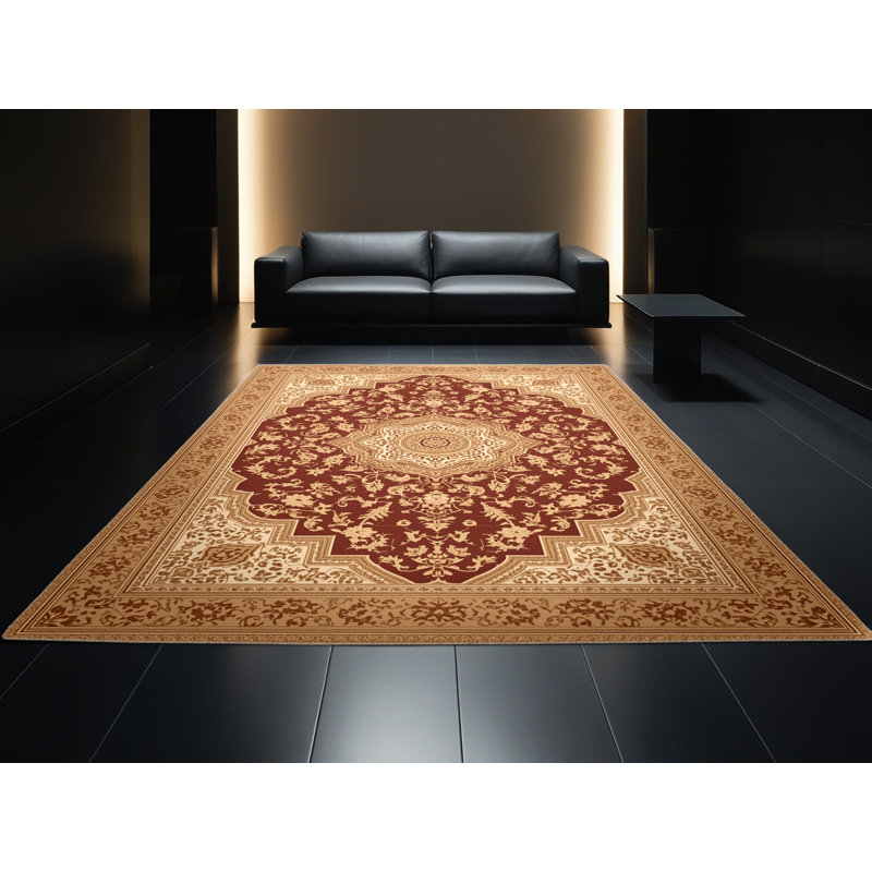 Tapis oriental traditionnel brun oriate lavable à la machine Osiyo, 2 x 5