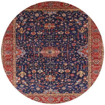 Tapis oriental rouge et bleu