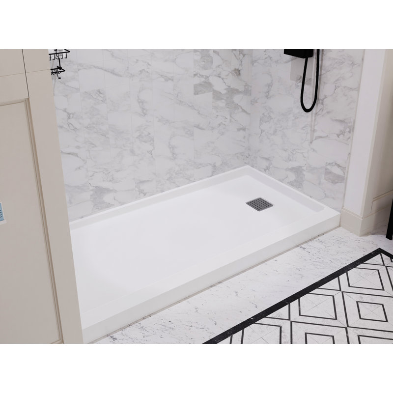 30'' W 60'' D Rectangular Triple Shower Base, Right