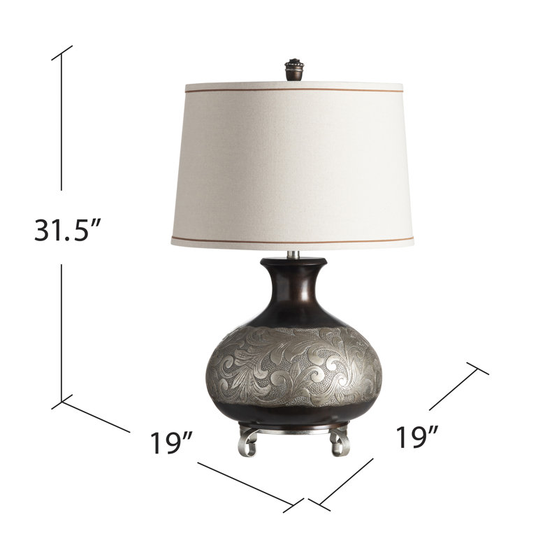 Lampe de table brun / bronze 31,5 po Beristain