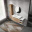 Meuble-lavabo mural modulaire 48 po avec lavabo, armoire latérale et portes à fermeture en douceur 48 po
