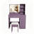 Uwant Vanity Desk Set with Adjustable LED Strip Light Mirror, 3 Color Modes with Padded Stool and Smart Storage, Modern Makeup Vanity Desk Combo for Bedroom-772399378