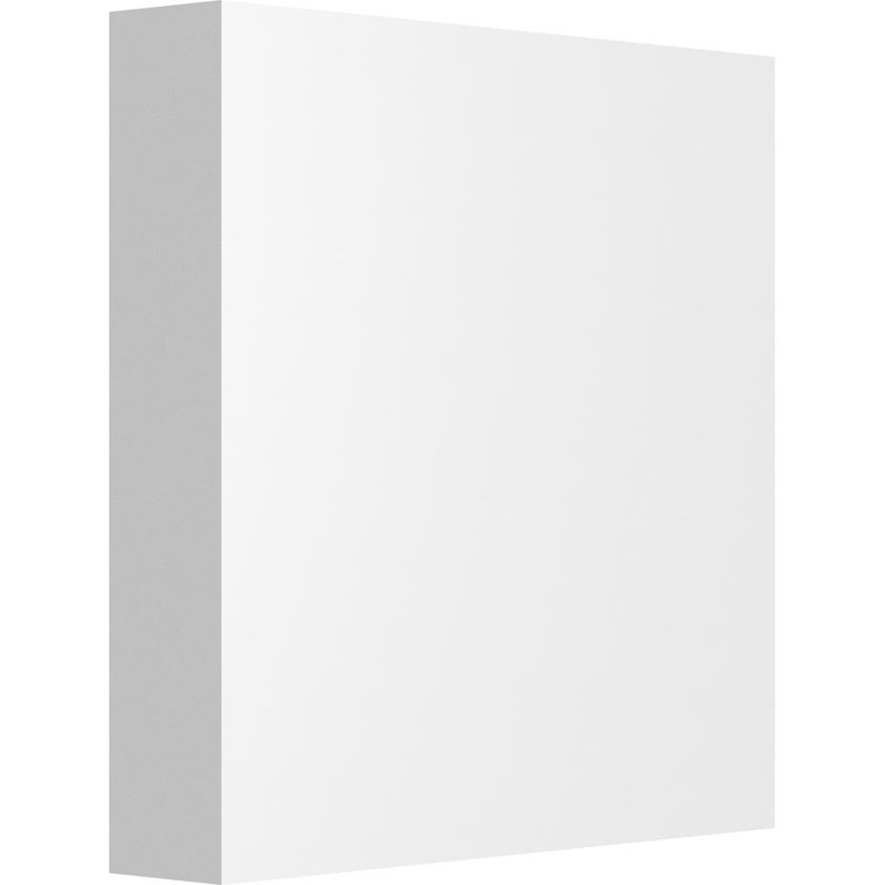 Rosette standard Sedgwick avec bord carré, H 4 po x l 4 po x p 0,75 po