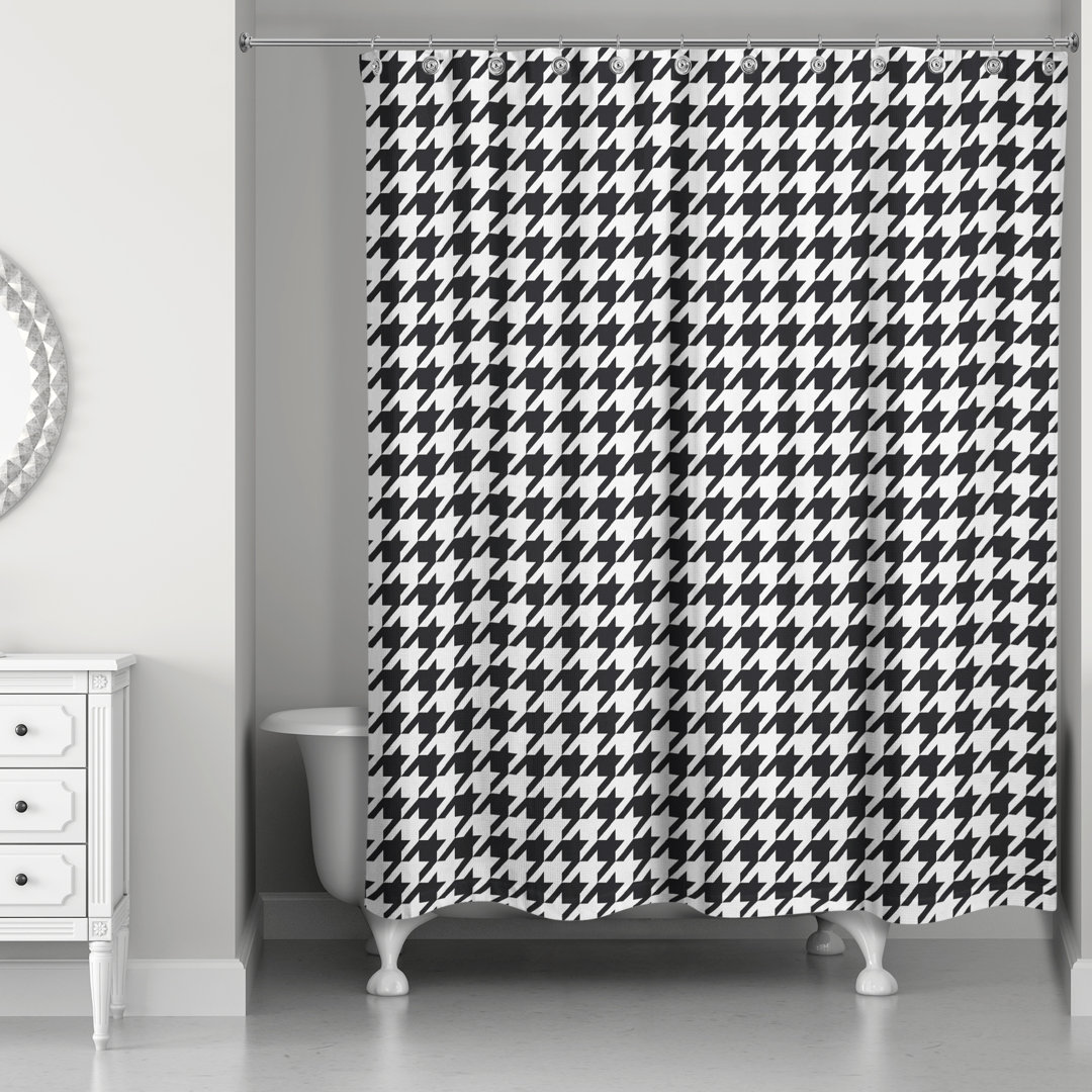 Bodner Geometric Shower Curtain Charlton Home®