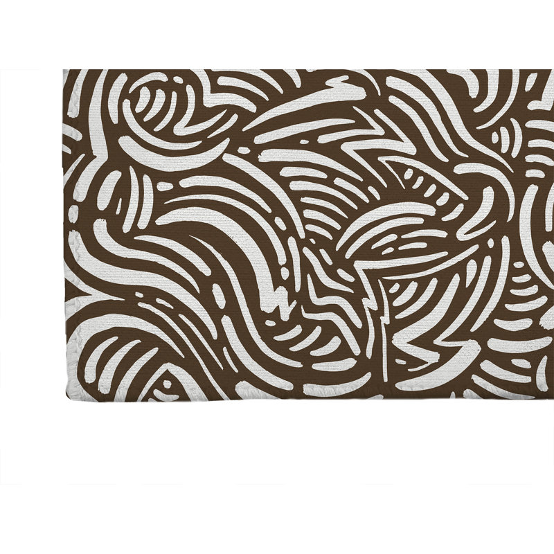 Tapis de bureau Cozy Swirl, L 60 po x P 36 po, Brun moka