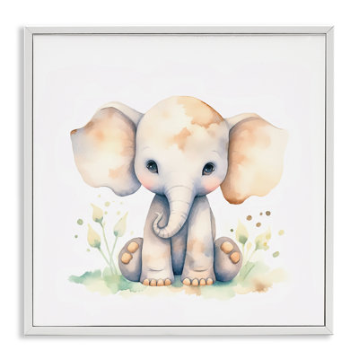 «Baby Sitting Baby Elephant», estampe numérique par Andrea Haase