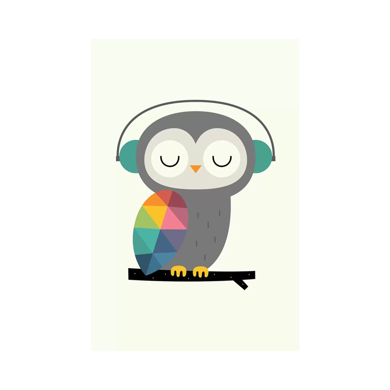 Owl Time by Andy Westface - Wrapped Canvas Print, 101.6 cm H x 66.04 cm W x 1.91 cm D