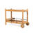 Black Metal & Wood Bar Cart With Shelf - Mobile, 42.79" W X 22.62" D 30.69" H, Wine Bottle Storage Compatible Slat Design Metal, Holder, 42.79"W 22.62"D 30.69"H,