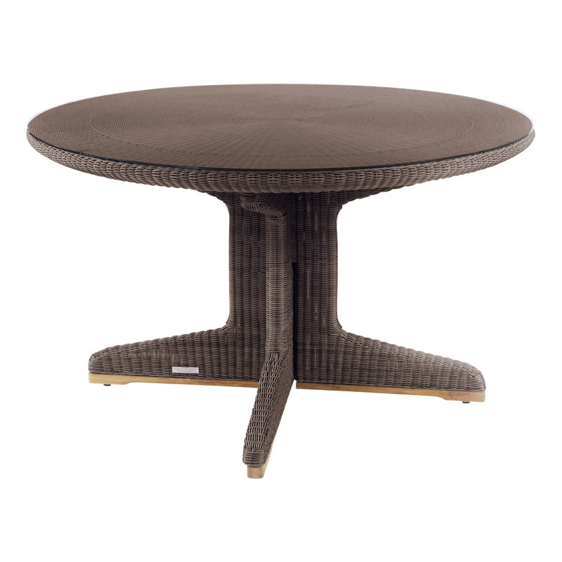 Westport Outdoor Round Dining Table, 50" Diameter, Cobblestone