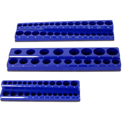 3 Piece metric Magnetic Socket Organizers, Socket Organizers for Toolboxes, Socket Organizer, Magnetic Socket Holder, Tool Box Organizer.3set, Metric