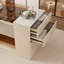 Commode à bijoux 60 po blanc cassé avec portes et tiroirs-1305540236