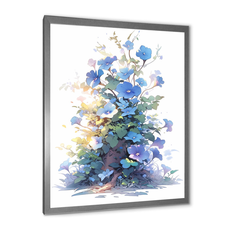 " A Gardens Flower Grace V ", Silver Single Picture Framed, 20" H x 12" W x 1" D