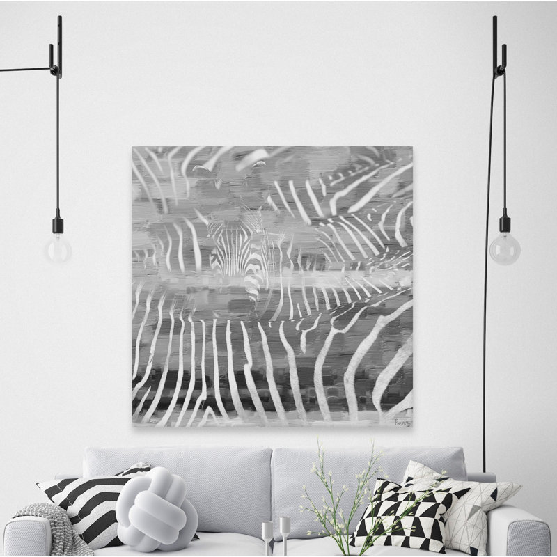 «Zebra», impression sur toile tendue, H 12 po x l 12 po x P 1,5 po