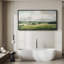 Illustration abstraite de paysage, images murales minimalistes vertes simples, impression numérique sur toile giclée sur toile-111653528-111653529