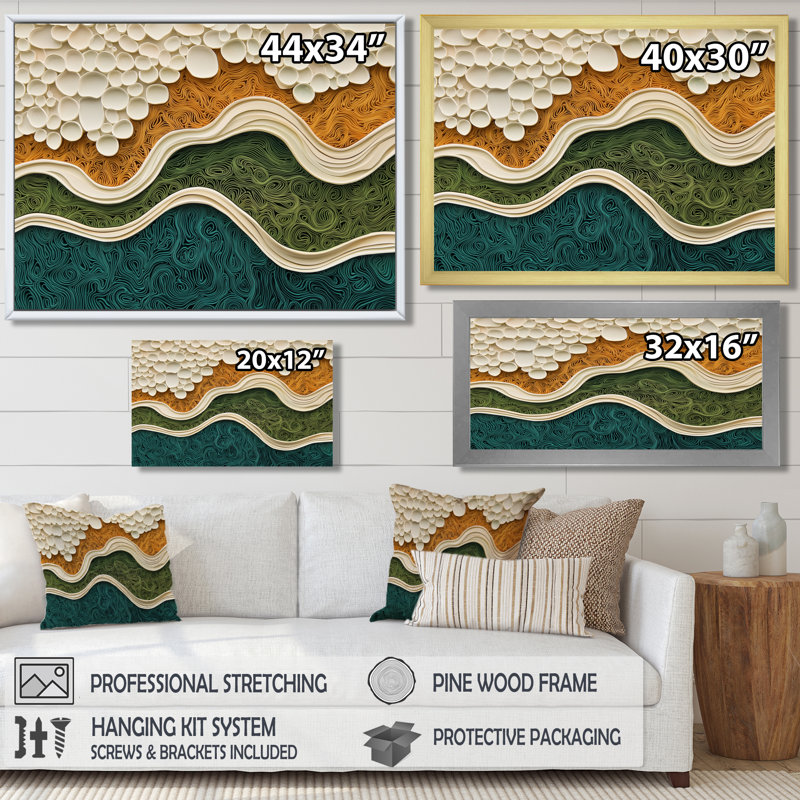Biomorphism Earth Rhythm In Chaos I - abstraction lyrique, art mural, H 24 po x l 32 po, Toile tendue, Ne s’applique pas