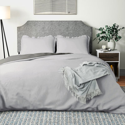 Swift Home Ultra-Soft Reversible Crinkle Washed Microfiber Duvet Cover Set 