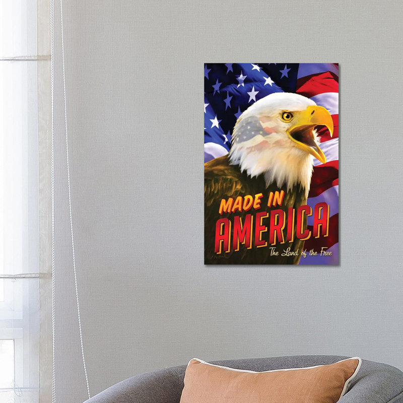 Eagle & Flag by Greg & Company - Wrapped Canvas Print, 66.04 cm H x 45.72 cm W x 1.91 cm D