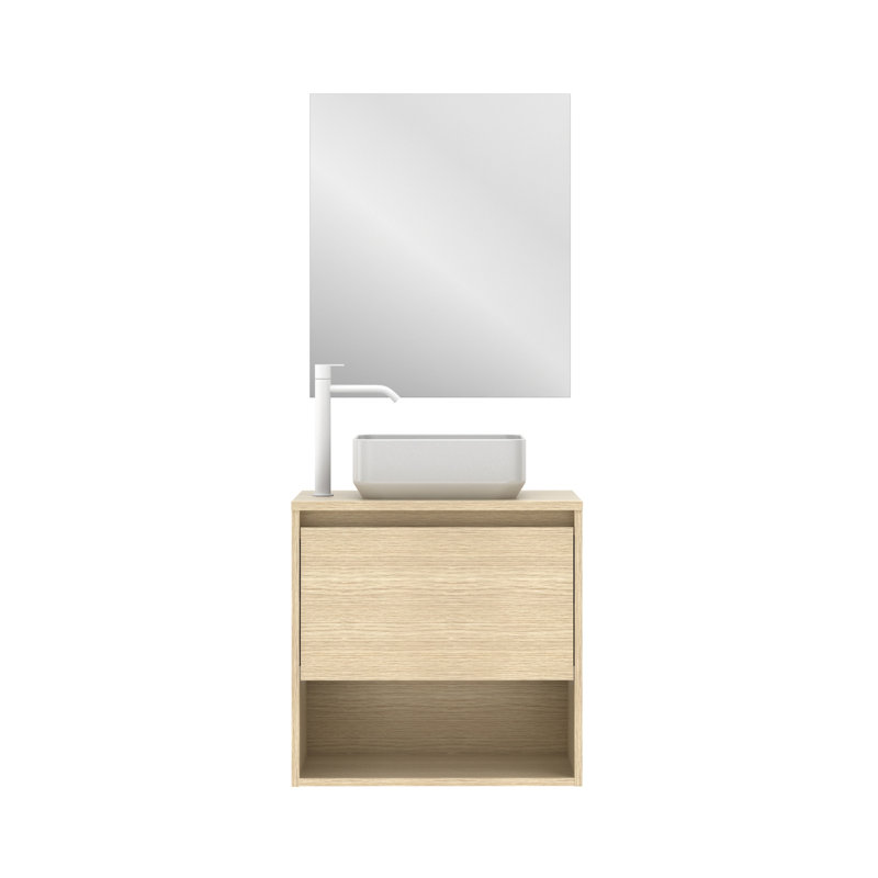 Jeanee 600mm Single Bathroom Vanity with Vessel Ceramic Basin