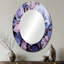Twist Lavender Rose I - Miroir décoratif ovale abstrait sur métal-677130487