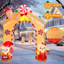Voûte gonflable Ourwarm 10FT Gingerbread Man avec lumières DEL, décoration de jardin de Noël pour les fêtes en plein air
