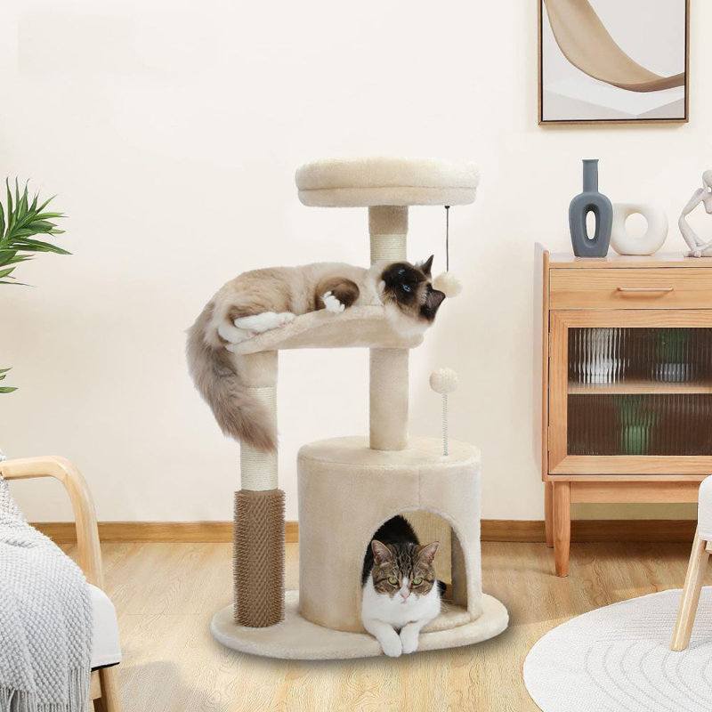 Arbre à chat H 23,6 po Dustyn, Beige