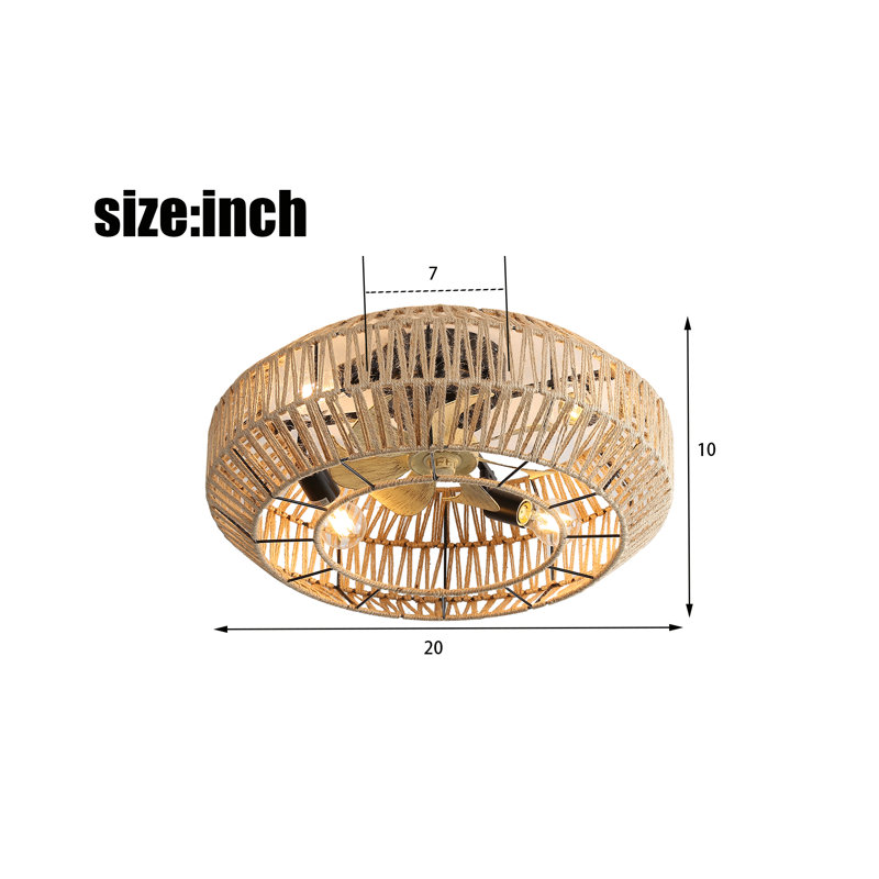 Ventilateur de plafond avec ensemble d'éclairage Neldon