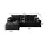 Chaise longue en velours côtelé Compression