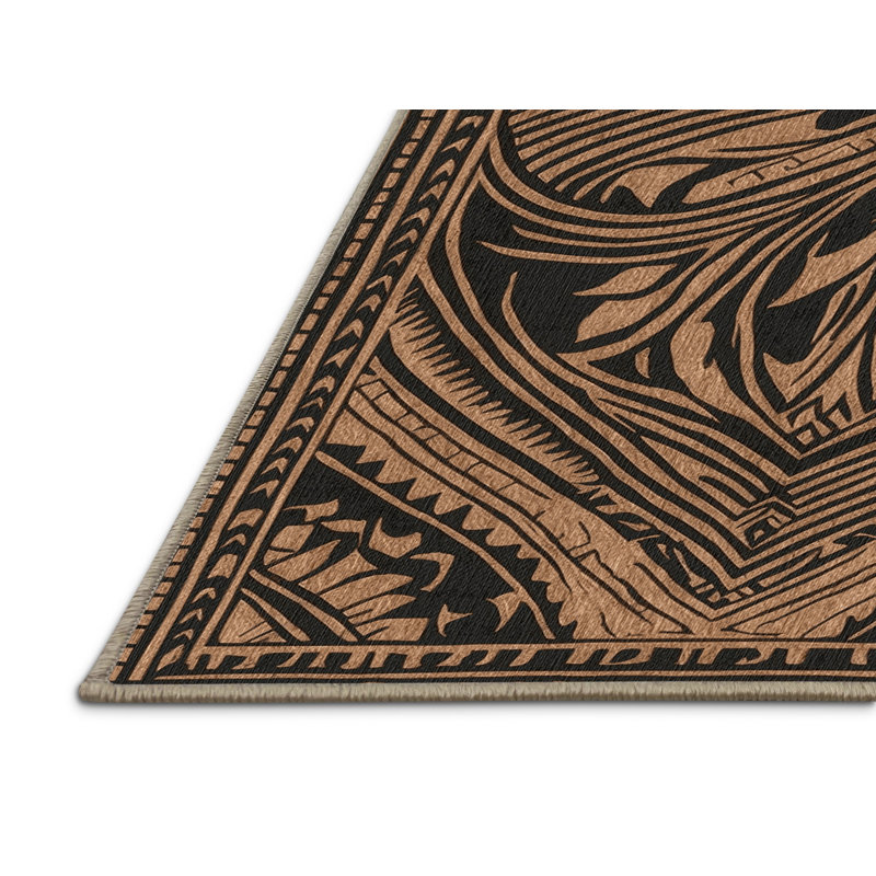  Tapis hawaïen traditionnel lavable, Rectangle 5 pi x 7 pi