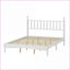 Ensemble de mobilier de chambre à coucher, grand lit 4 pièces rétro avec tables de chevet et amp; Banc, blanc neige | Bois