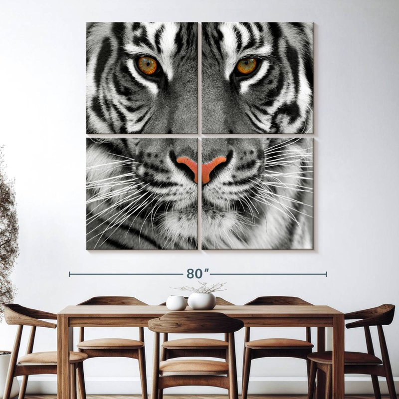 Brampt Staring Tiger, 74" H x 74" W