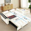 Lit moderne en velours pliable, 31 avec table d'appoint réglable, sac de rangement, coussin, beige pour le dos de la maison, le salon et la chambre à coucher