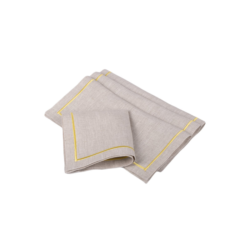 Serviette de table cocktail en lin 11 po