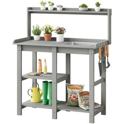 Outdoor Garden Potting Bench Table
