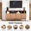 80cm RectangularSideboard, Modern Ribbed Storage Cabinet-1639964819